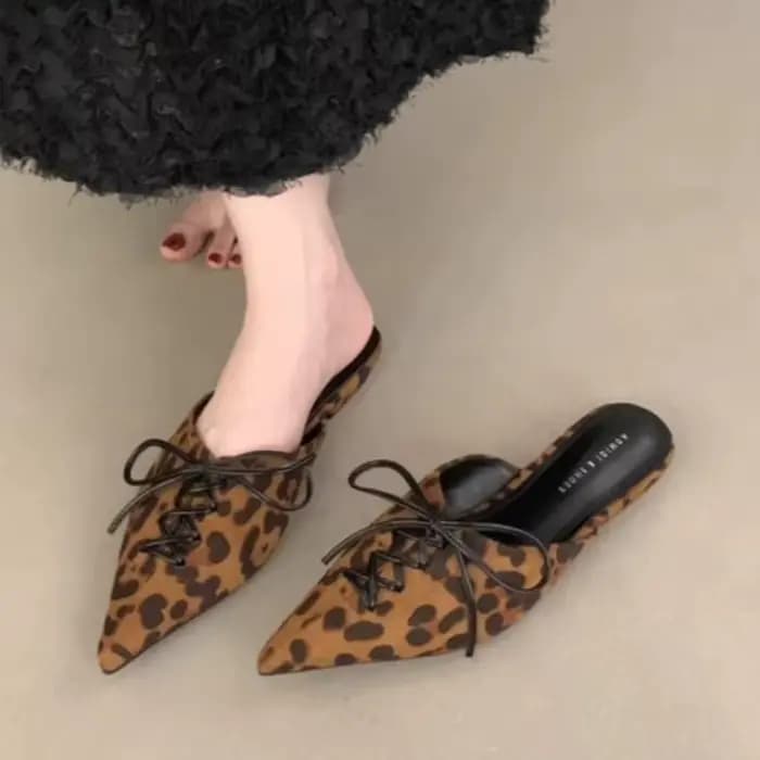 Sandales à talons pour femmes motif léopard