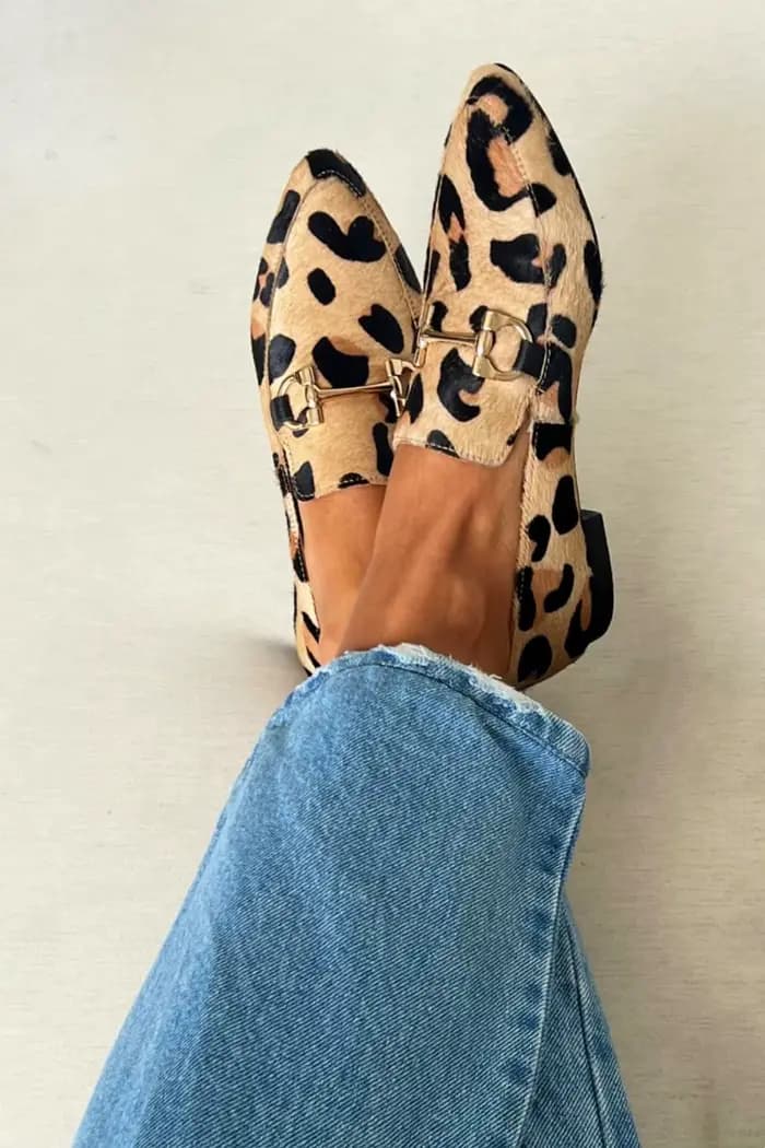 Chaussures Femme Grande Taille 40-43 Imprimé Léopard