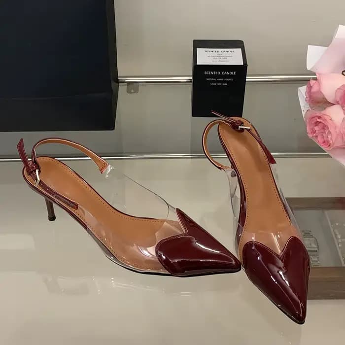 Escarpins en forme de cœur pour femmes