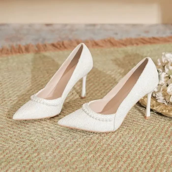 Talons hauts femmes nouvelle perle dentelle