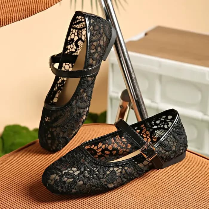 Chaussures Mary Jane en dentelle tendance pour femmes