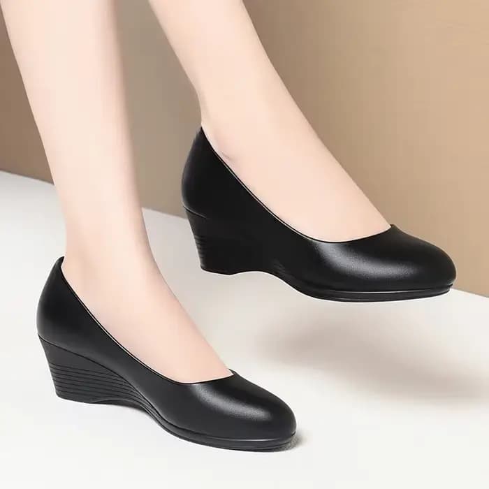 5cm respirant confortable bouche peu profonde plate-forme chaussures à semelles compensées femmes pompes 2025 automne Med talons Mary Janes pour bureau danse maman