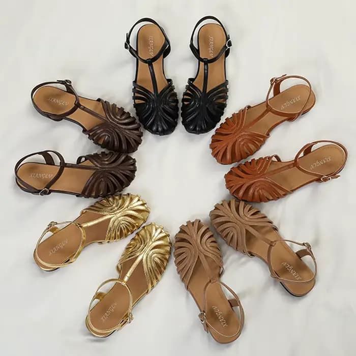 Sandales plates élégantes de marque pour femme