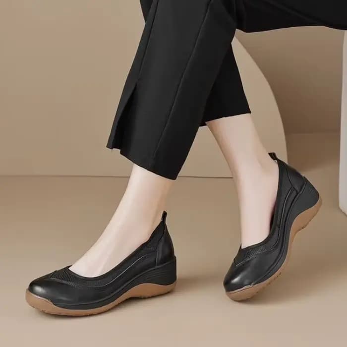 Chaussures plates compensées à enfiler pour femmes