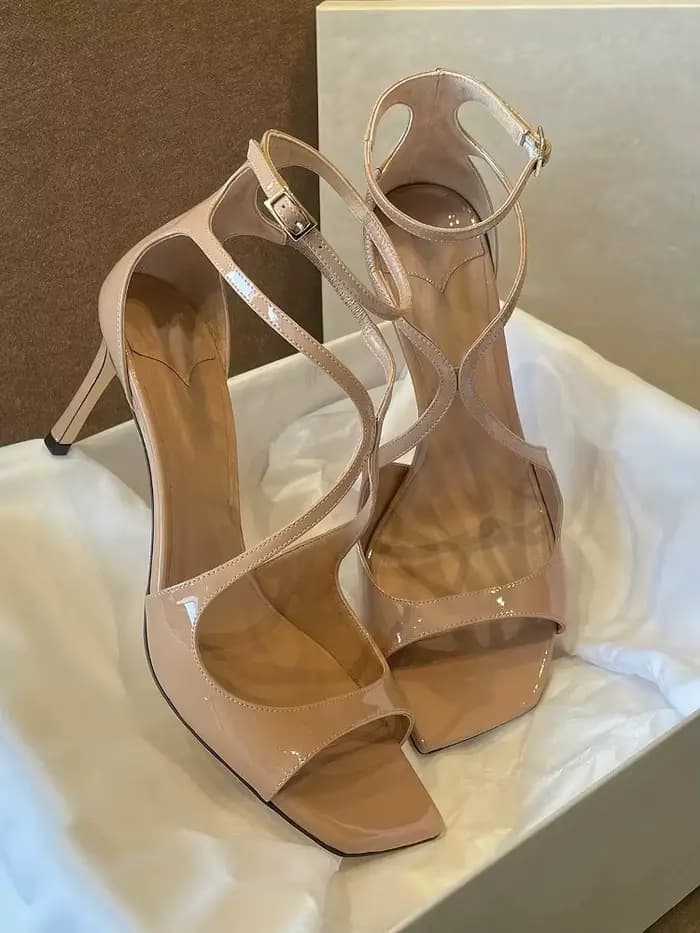 Sandales d'été à bout carré pour femmes européennes et américaines