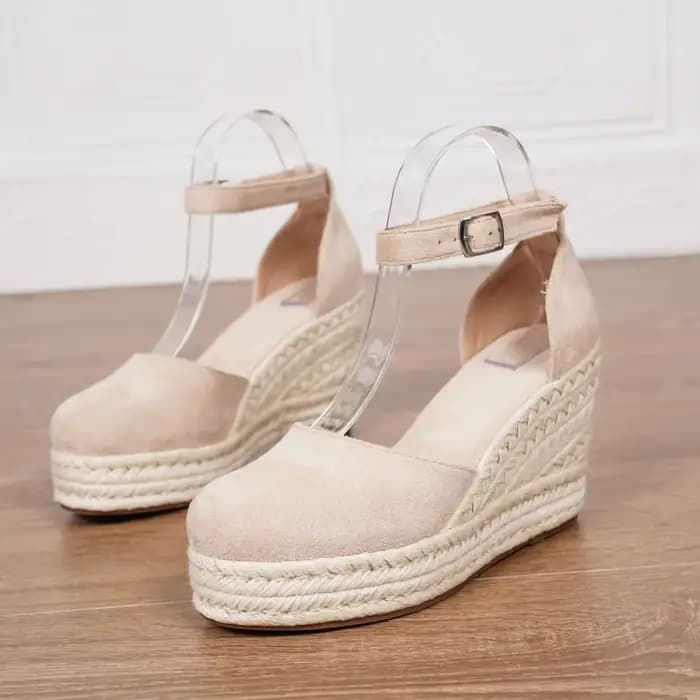 LIHUAMAO espadrilles sandales à talons compensés chaussures pour femmes