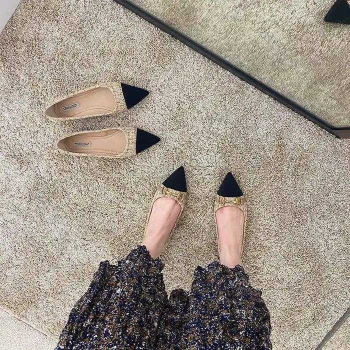 Chaussures de bureau élégantes à bout pointu et à talons bas pour femmes