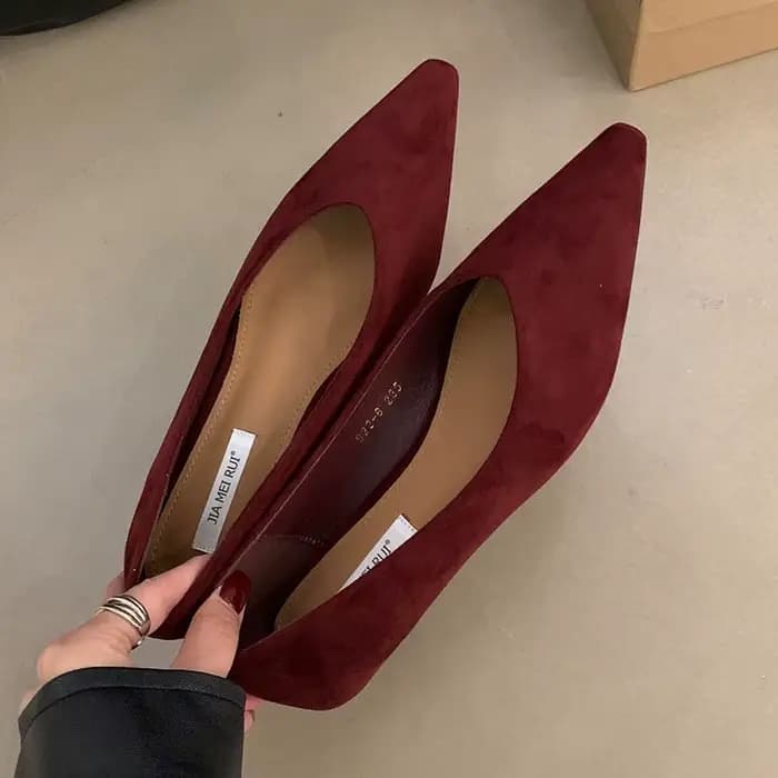 Escarpins à talons bas carrés pour femmes