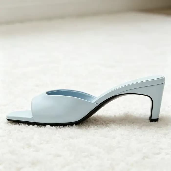 Sandales mules en cuir souple PU pour femmes