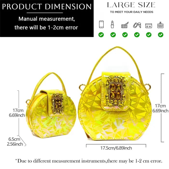 2025 Ensemble de chaussures à talons hauts jaunes élégantes pour femmes et sac assorti avec accents en strass – Design élégant à bout carré pour les fêtes