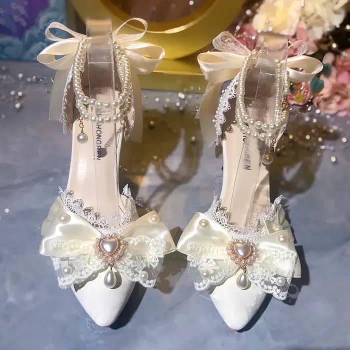 Chaussures de mariée blanches