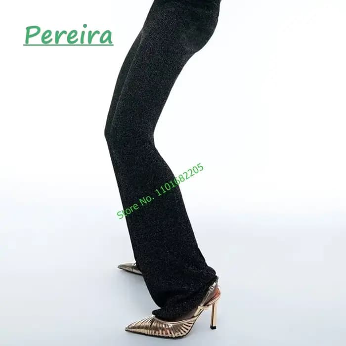 Escarpins tendance dorés pour femmes