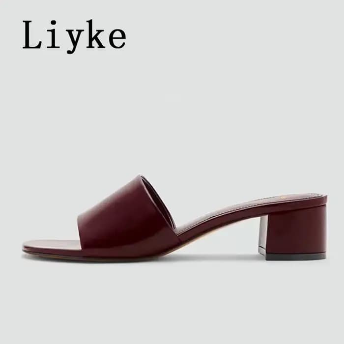 Liyke – Sandales mules en cuir souple et confortable pour femme