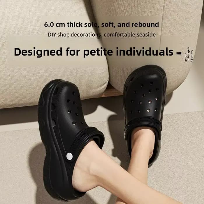 Sandales pour femmes à semelle épaisse style Crocs