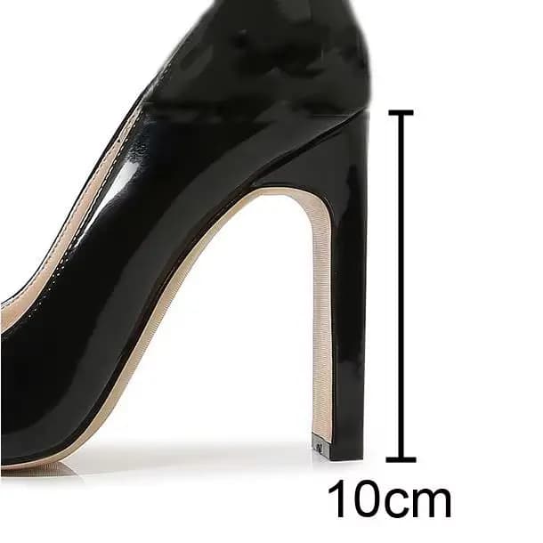 Escarpins en cuir verni à talons hauts pour femmes