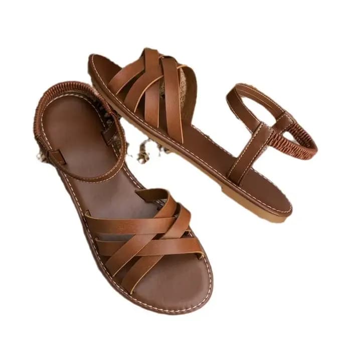 Sandales romaines à semelle plate pour femmes