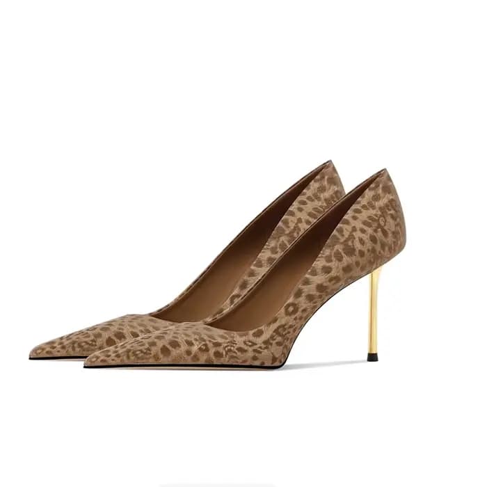 Chaussures noires Sexy à bout pointu et à talons hauts pour femmes
