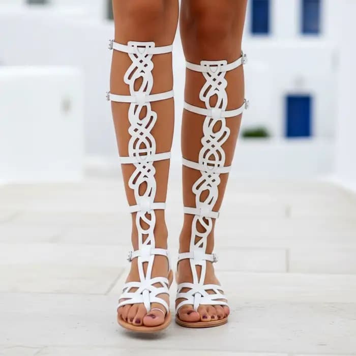 Sandales pour femmes 2026, faites à la main, en cuir grec, montantes, pour mariage et festival, avec soutien de la voûte plantaire, élégantes, tendance