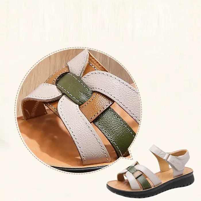 2025 été en cuir femmes sandales chaussures femme décontracté doux