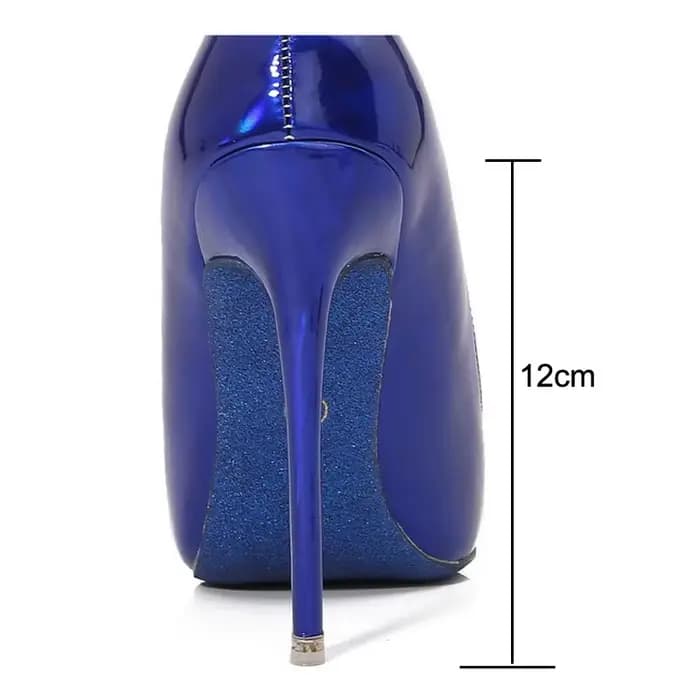 Chaussures en cuir verni à talons hauts et fins pour femmes