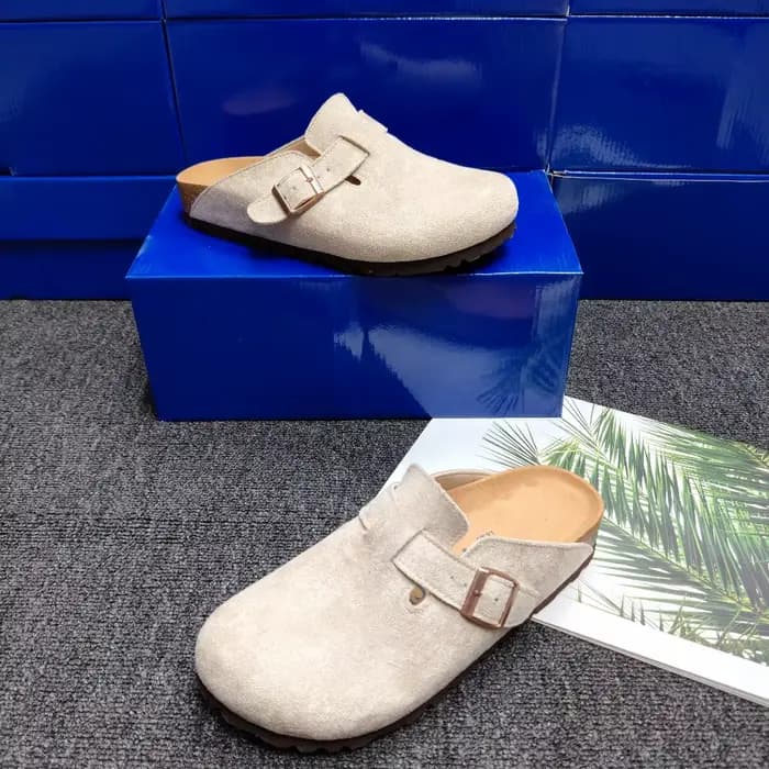 Sabots en daim de style Boston haut de gamme