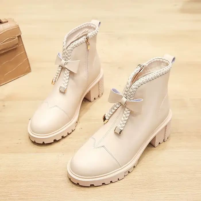 Bottines à Talons Blancs pour Femme