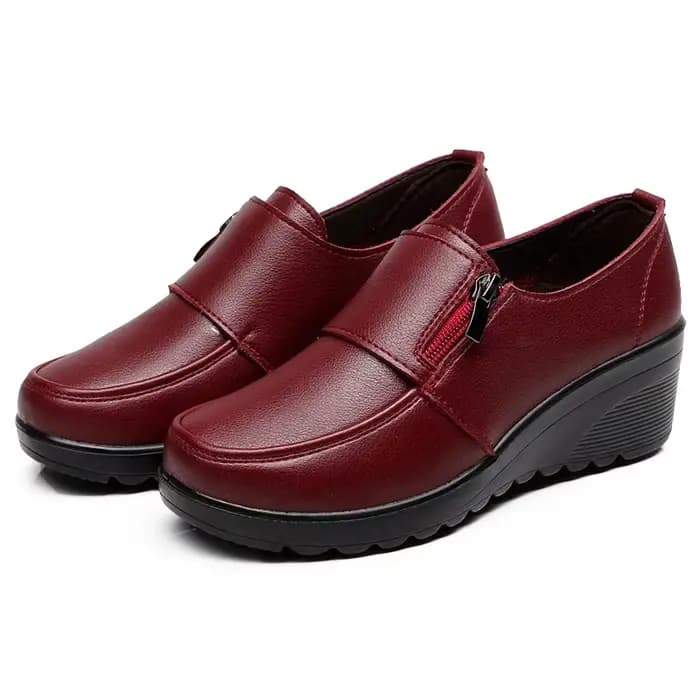 BEYARNE printemps automne femmes mode pompes chaussures femme en cuir véritable coin unique