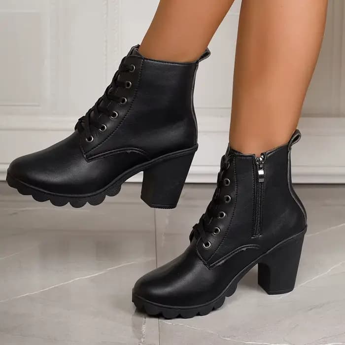 Bottines Chelsea à talons hauts et fermeture éclair latérale pour femme