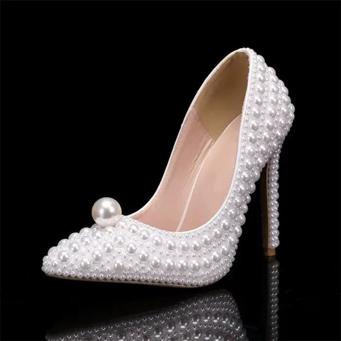 Escarpins de luxe blancs pour femmes
