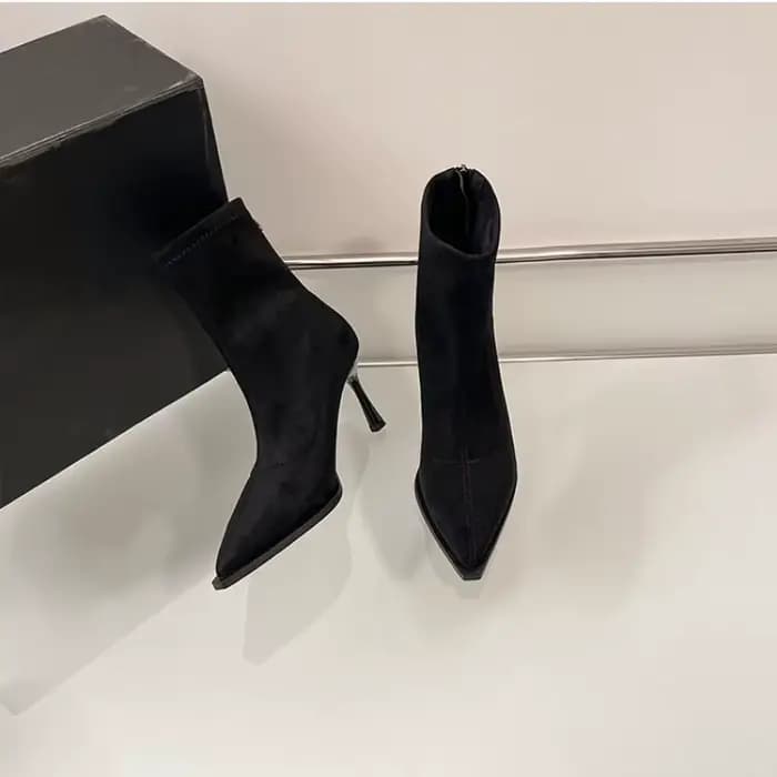 Bottines à talons hauts et bout pointu pour femmes