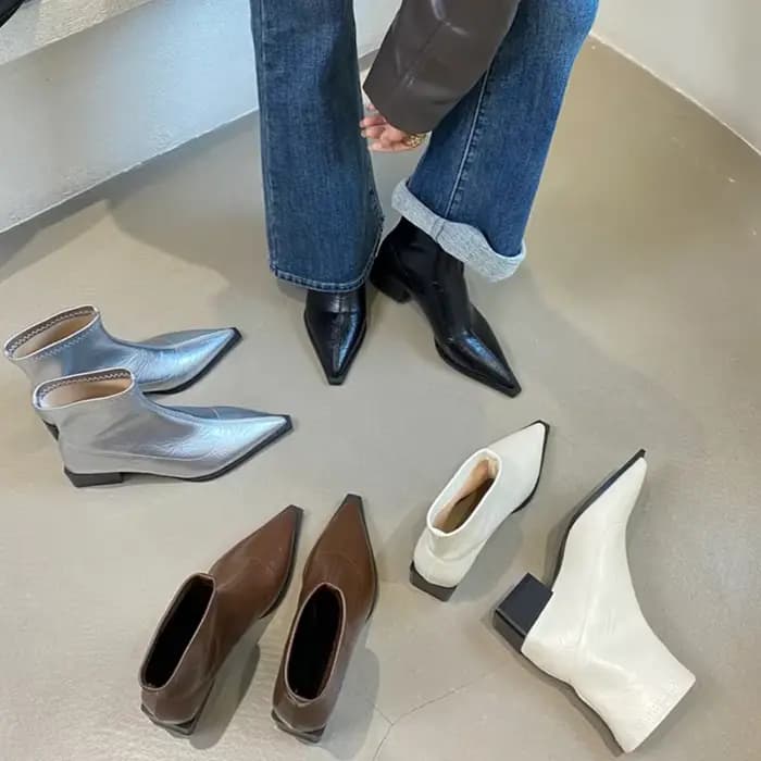 Bottes de rinçage pointues pour femmes