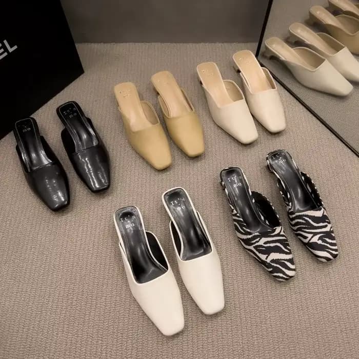 Chaussures Mules à Motif Zèbre pour Femme