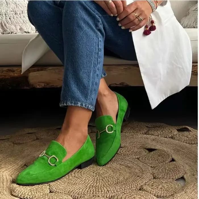 Chaussures à talons plats pour femmes mocassins