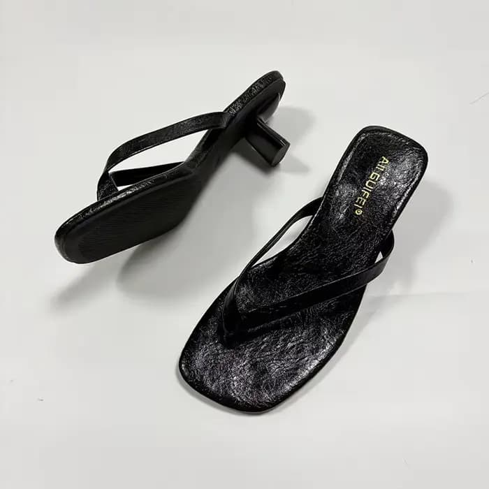 Chaussures rouges mode talons ronds dames pantoufles femmes tongs élégantes femmes pantoufles à talons sandales diapositives chaussures pompes