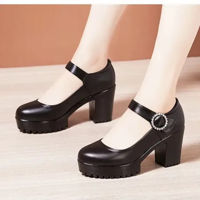 Chaussures à talons carrés confortables pour femmes