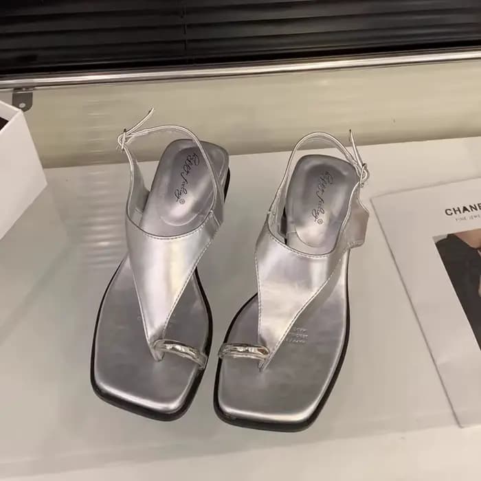 SUOJIALUN 2025 nouvelle marque femmes sandale mode bas talon compensé dames diapositives décontractées chaussures
