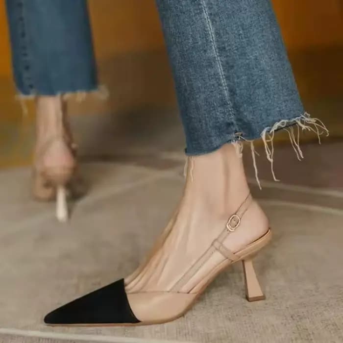 Sandales à talons hauts pour femmes, nouvelle collection été, mode, boucle, talon pointu, confort, simplicité, stilettos, Sandalias De Mujer