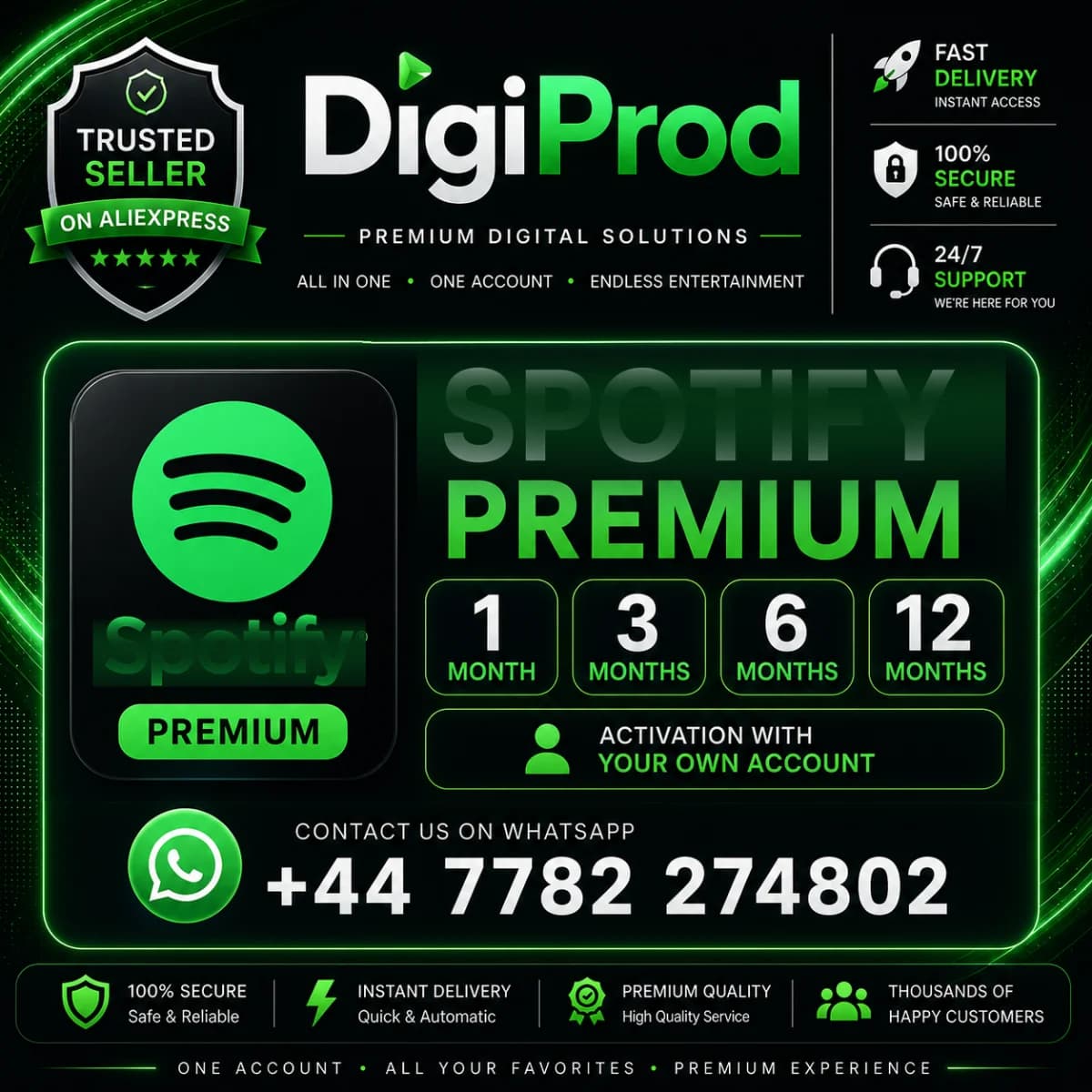 Spotify Premium |   Adhésion numérique |   Livraison rapide et sécurisée