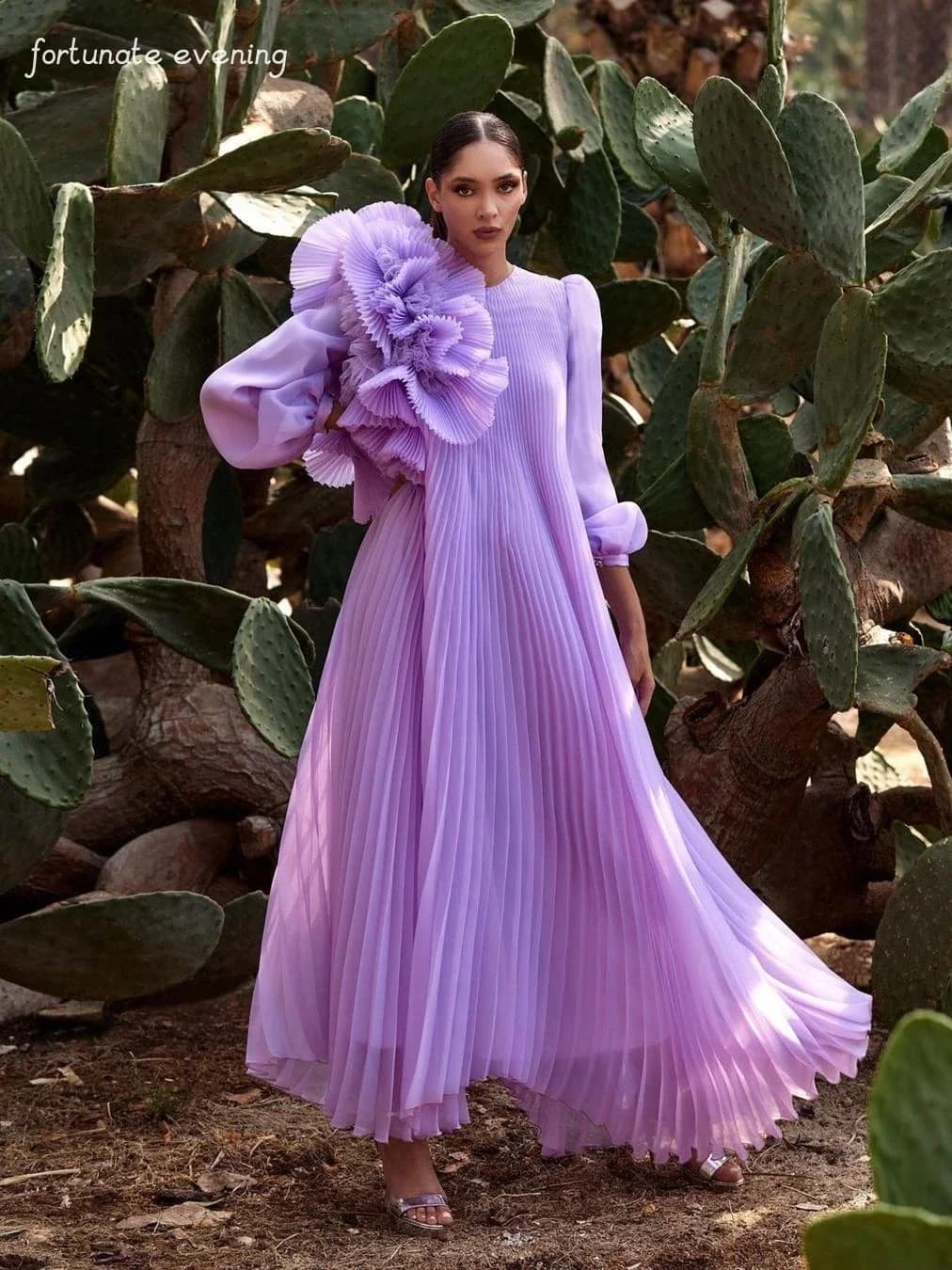 Robe de soirée à volants violets personnalisés, élégante, vintage, romantique, fleur, occasion forme