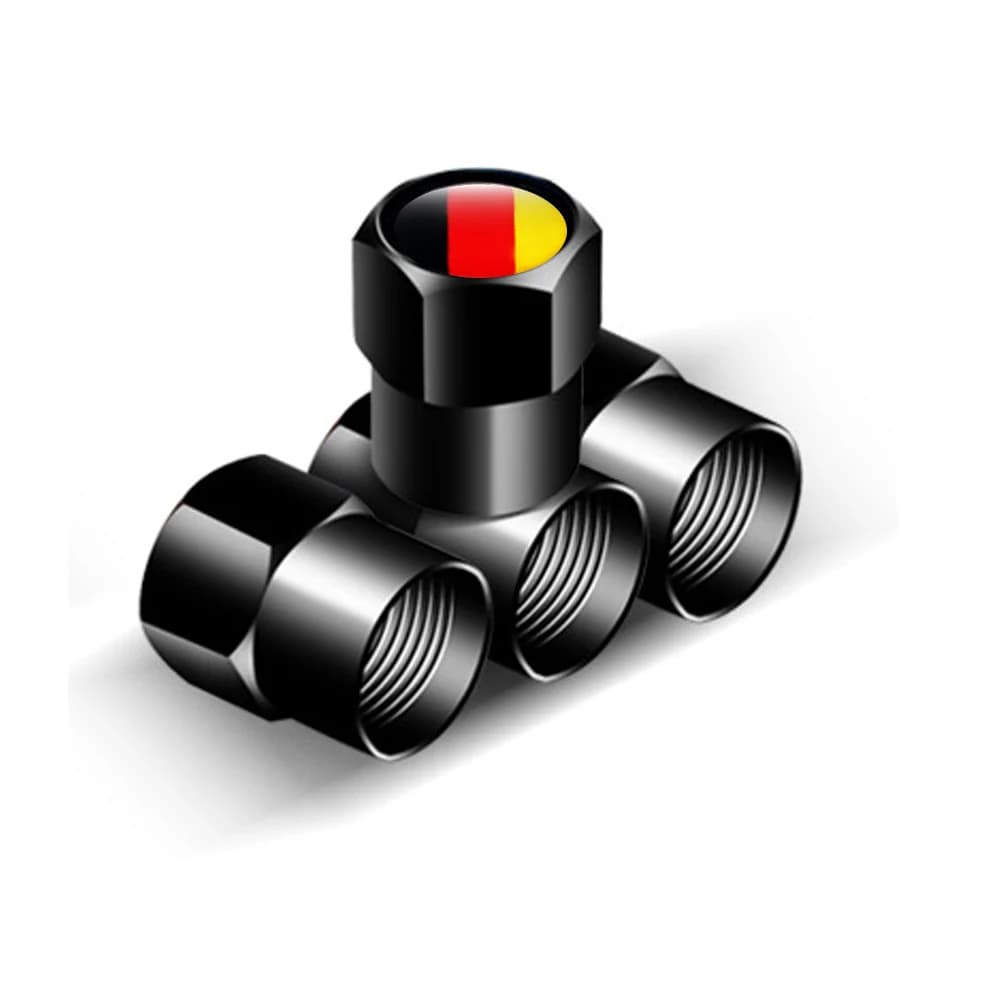 Couvercles de tiges de drapeau allemand, bouchons de Valve de pneu de roue de voiture pour Benz BMW 