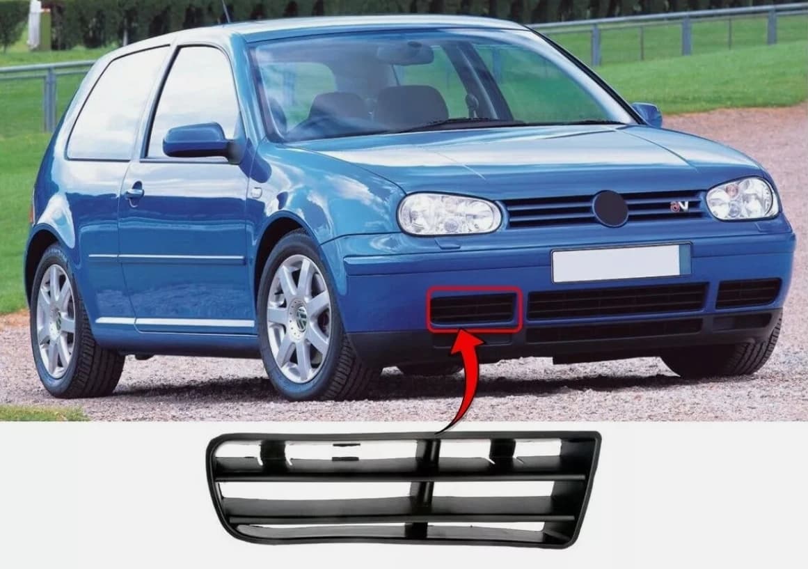 Grille de brouillard noire Durable pour pare-choc avant de voiture, 1 pièce, pour Volkswagen Golf Mk
