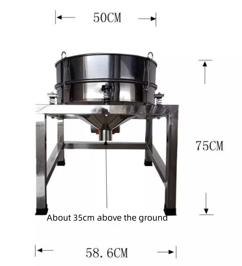 Machine électrique de secoueur d'écran de tamis vibrant de poudre d'acier inoxydable de 50CM de diam