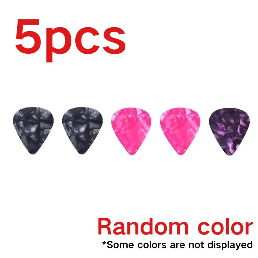 5/24 plectres de guitare colorés en celluloïd de 0,5 mm pour guitare acoustique, électrique, basse, 