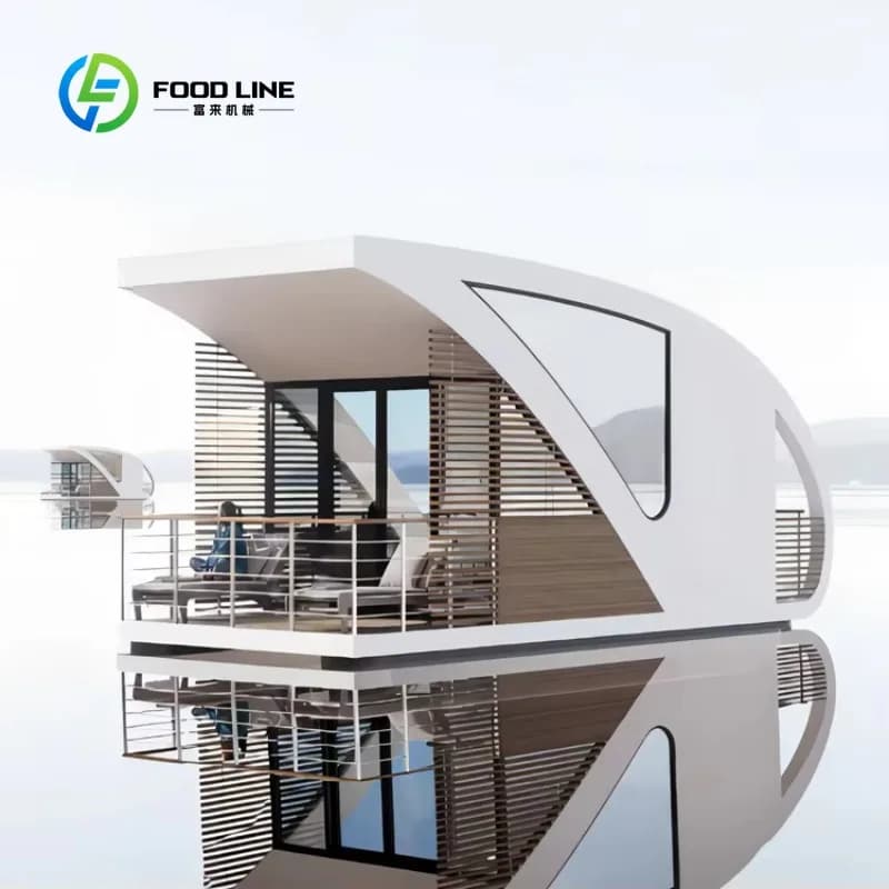Maison flottante de luxe personnalisée, bateau ponton, hôtel mobile sur l'eau, maison flottante offs