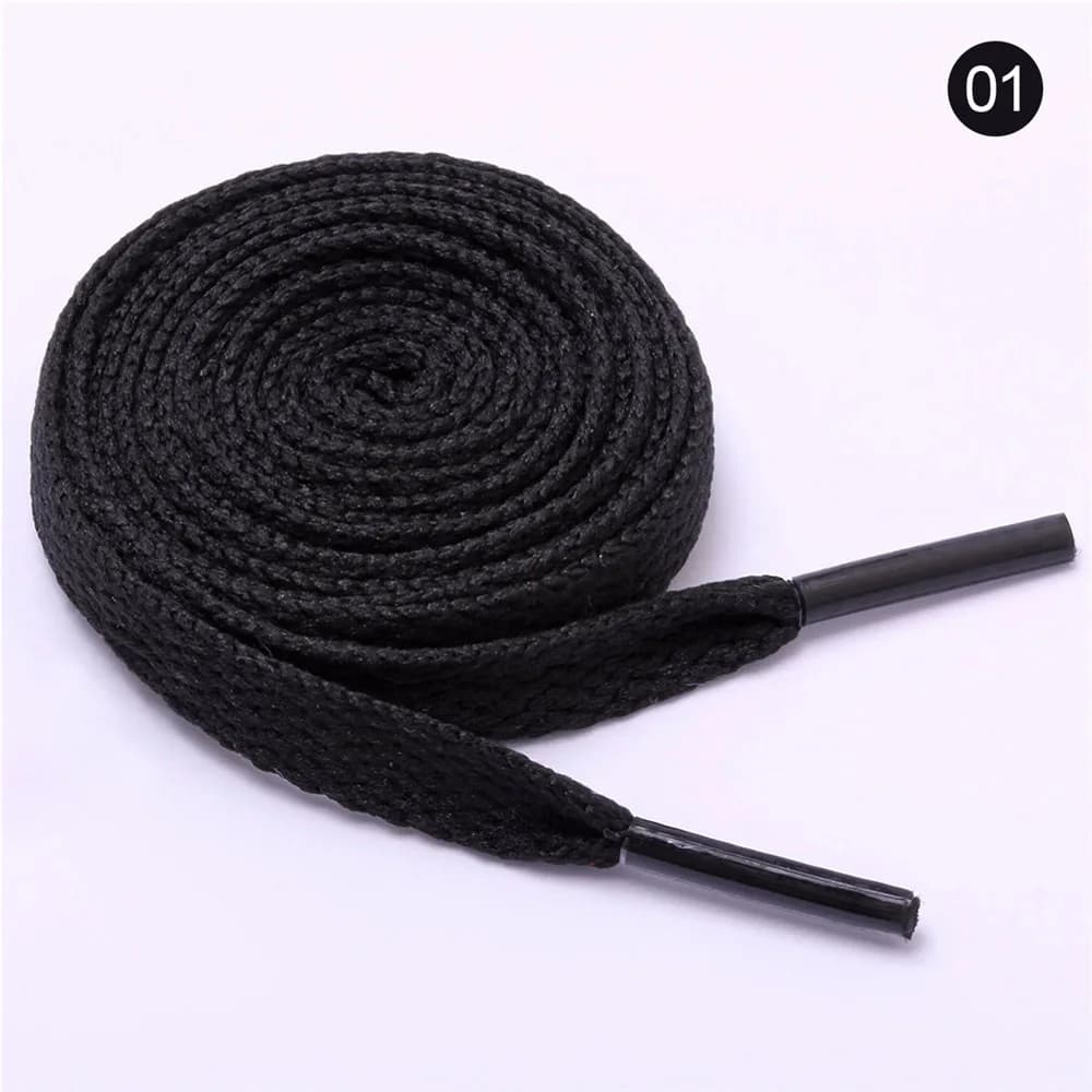 26 couleurs lacets noir blanc lacets Sneaker Shoestring pas d'élasticité lacet plat loisirs femmes L