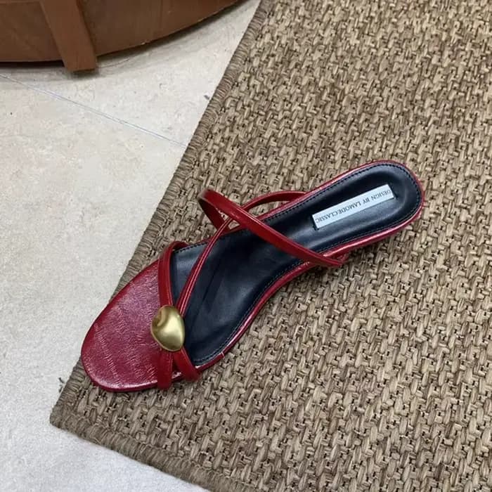 SUOJIALUN 2026 Nouvelle Collection Été – Sandales Élégantes à Talon Moyen Fin pour Femme, Style Mule