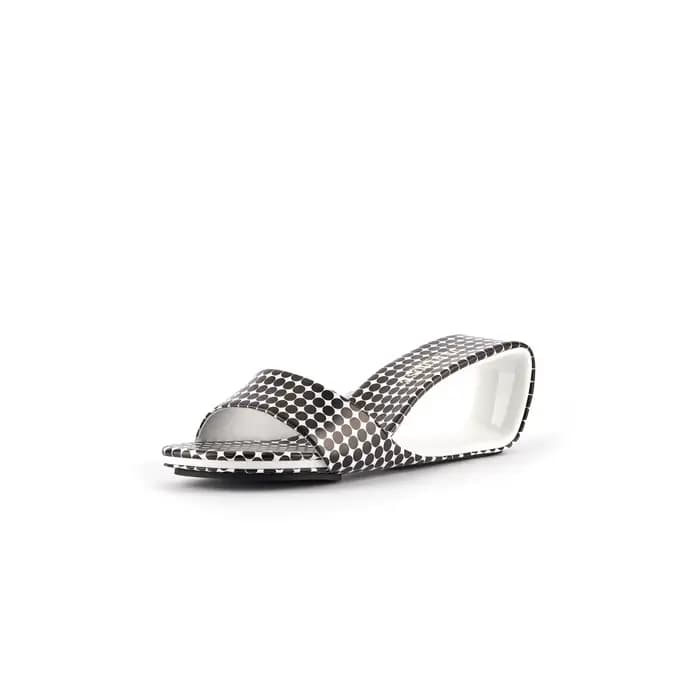 Mules à bout ouvert pour femmes, Design de talon Unique, talon moyen, sandales coulissantes à sangle
