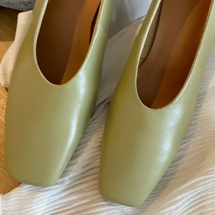 Escarpins à enfiler en cuir véritable pour femmes, chaussures élégantes à talon haut et fin, bout ca