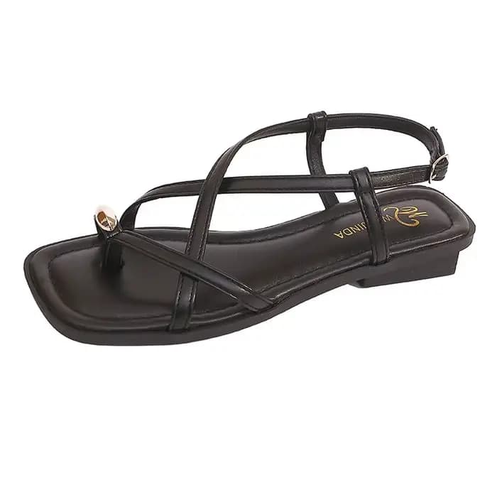 Sandales Femme Été 2026 Nouvelle Collection – Chaussures Romaines à Bout Carré, Simples et Élégantes