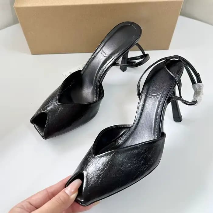 Sandales de gladiateur à talons hauts pour femmes, en cuir PU souple, élégantes, lanières de chevill